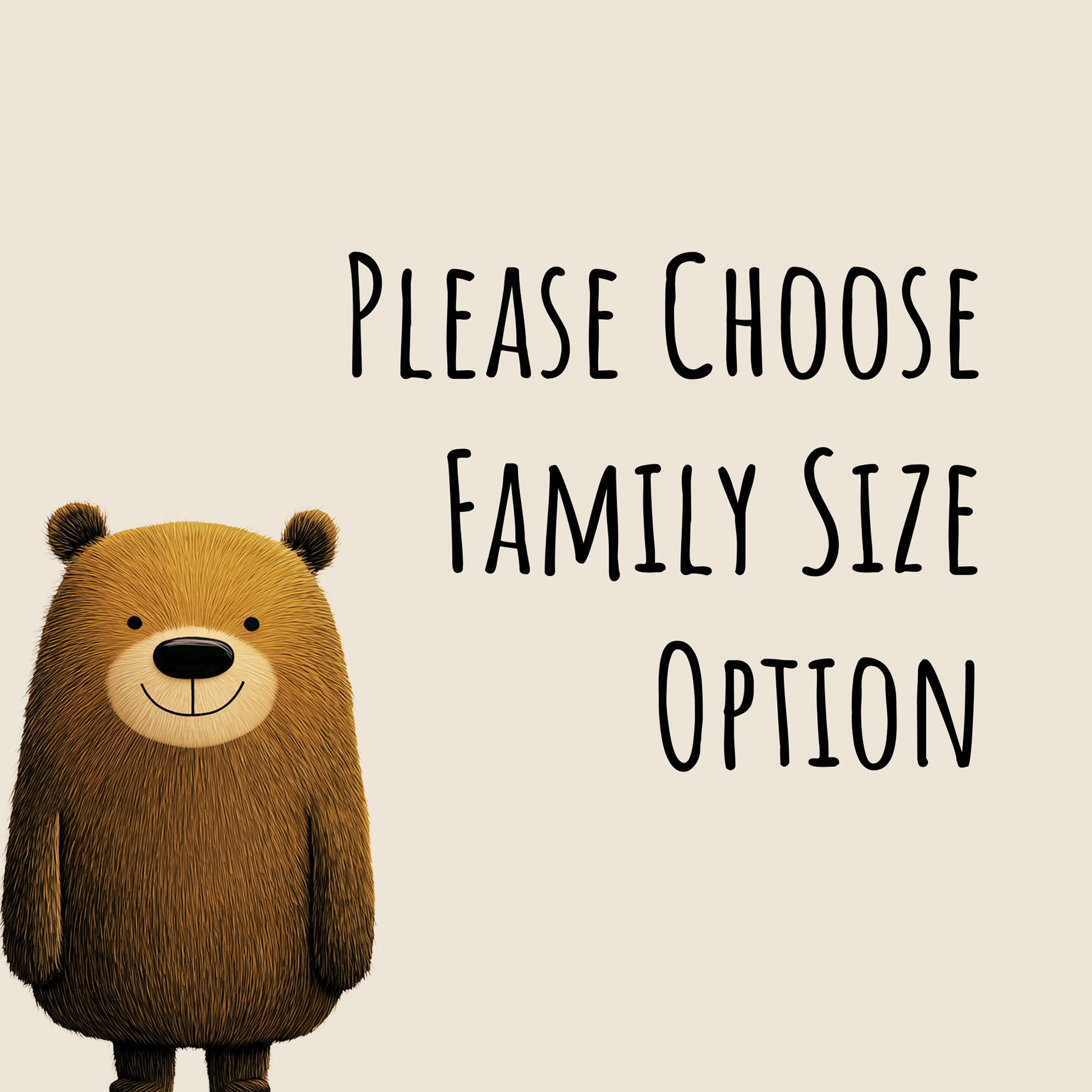 Please Choose Family Size option