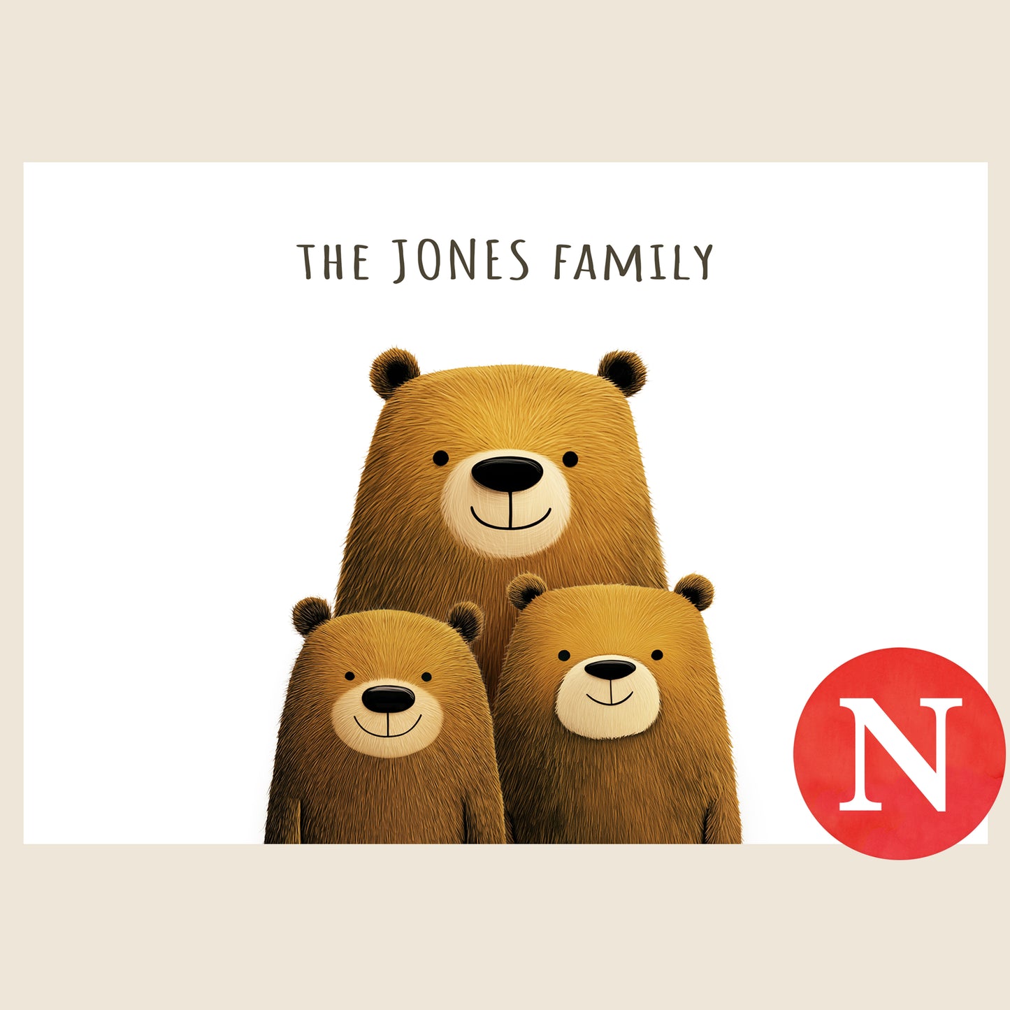 Illustration of two bear cubs with one parent bear