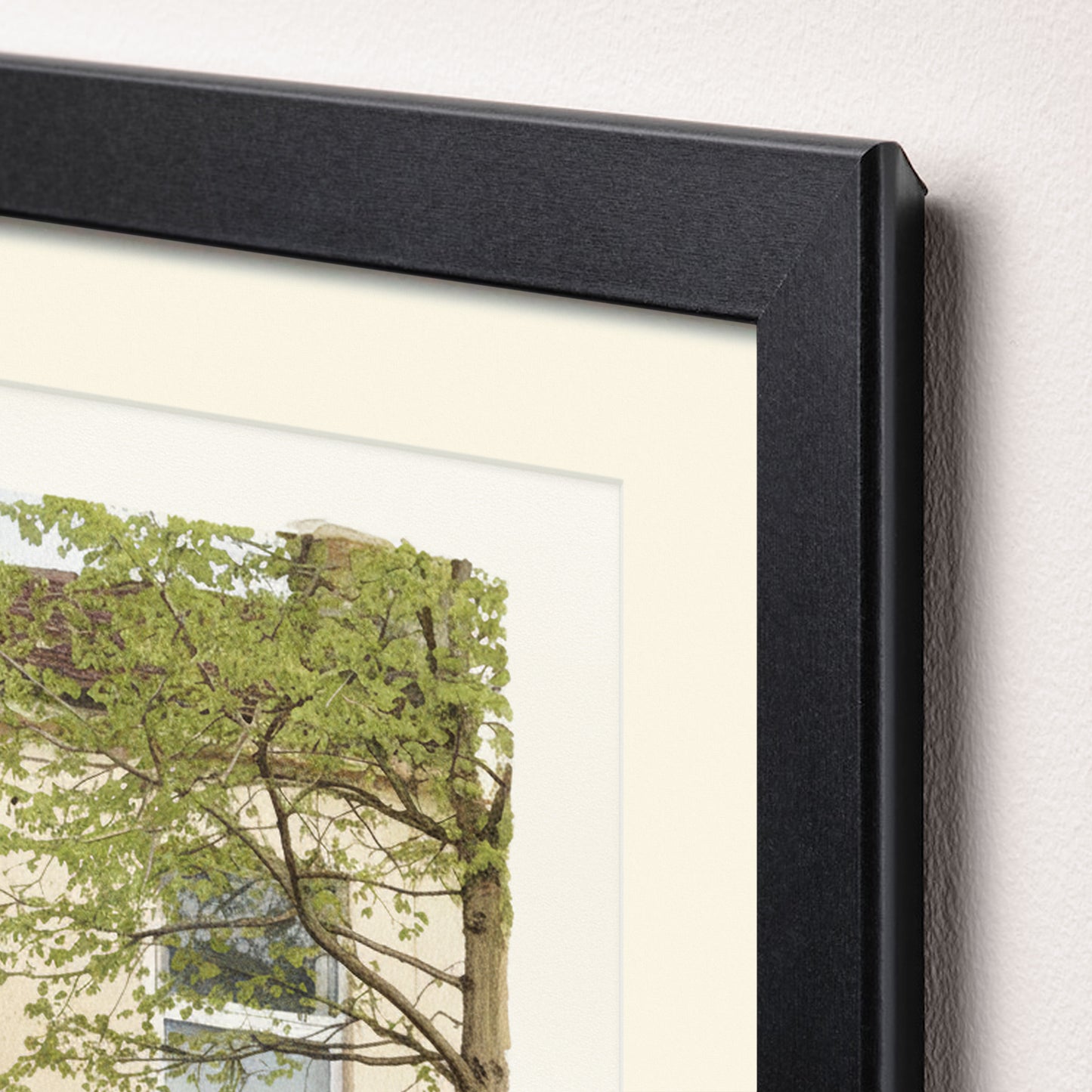 Close Up Detail of Framed House Portrait